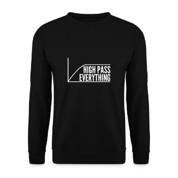 High Pass Everything Tontechniker Mischen Shirt - Unisex Pullover - Schwarz - Vorne - Alina (178cm) & Michal (187cm)