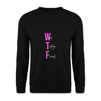 WTF Wine Tasting Friends wine tasting - Unisex Sweatshirt - black - Front - Alina (178cm) & Michal (187cm)