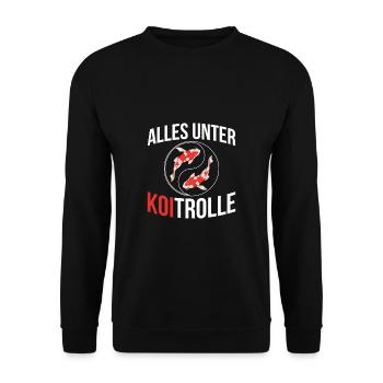 Alles Unter Koi-Trolle Koi Teich Besitzer - Unisex Pullover - Schwarz - Vorne - Alina (178cm) & Michal (187cm)
