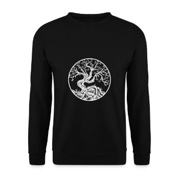 Viking Tree of Life Tree Of Life Vikings - Unisex Sweatshirt - black - Front - Alina (178cm) & Michal (187cm)