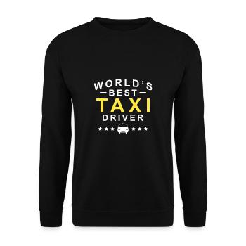 World´s Best Taxi Driver Taxifahrer - Unisex Pullover - Schwarz - Vorne - Alina (178cm) & Michal (187cm)