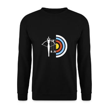 Crossbow Sagittarius Gift - Unisex Sweatshirt - black - Front - Alina (178cm) & Michal (187cm)
