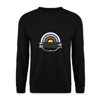 Bogenschütze Bogenschießen Bogensport Geschenk - Unisex Pullover - Schwarz - Vorne - Alina (178cm) & Michal (187cm)