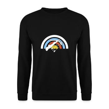 Crossbow Sagittarius Gift - Unisex Sweatshirt - black - Front - Alina (178cm) & Michal (187cm)