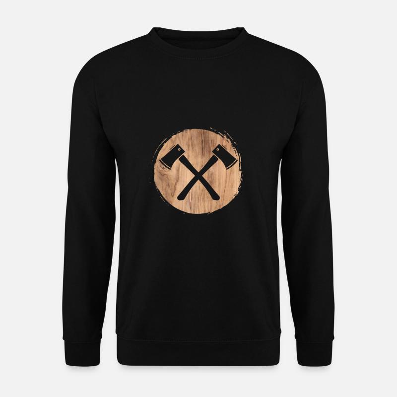 Wood Lumberjack Axe Gift - Unisex Sweatshirt - black
