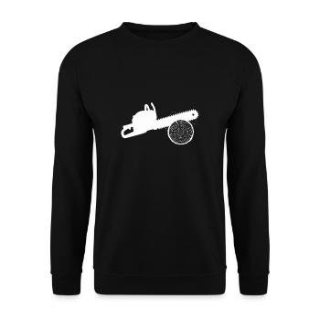 Tronçonneuse Tronçonneuse Travailleur forestier Bûcheron - Sweat-shirt Unisexe - noir - Devant - Alina (178cm) & Michal (187cm)