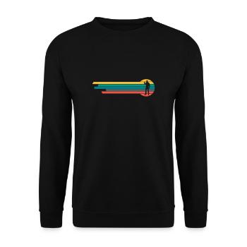Vintage Retro Woodworker Lumberjack Cadeau - Sweat-shirt Unisexe - noir - Devant - Alina (178cm) & Michal (187cm)