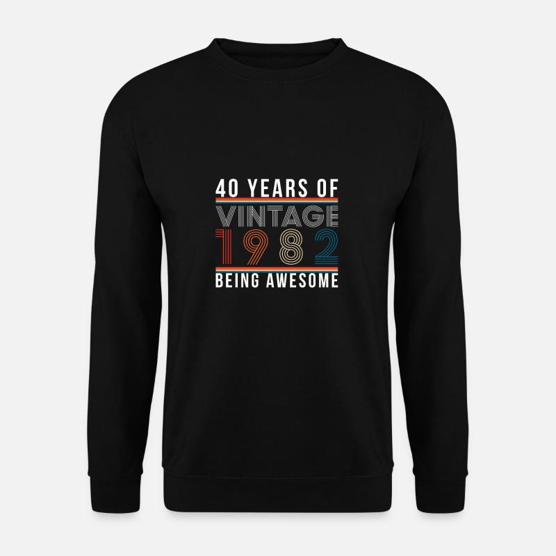 40 Years Of Being Awesome 1982 Geschenk - Unisex Pullover - Schwarz