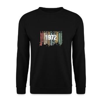 Légende depuis 1972 Millésime 50ème Anniversaire - Sweat-shirt Unisexe - noir - Devant - Alina (178cm) & Michal (187cm)