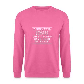 I Survived Another Meeting That Should Be An Email - Unisex Pullover - Pink - Vorne