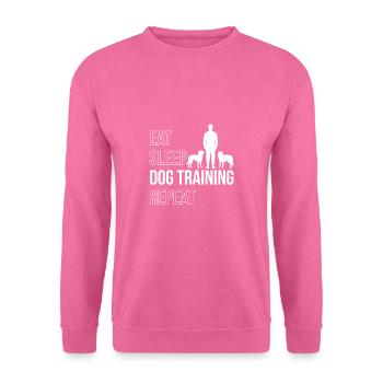 Eat Sleep Dog Training Repeat Hundetrainer - Unisex Pullover - Pink - Vorne