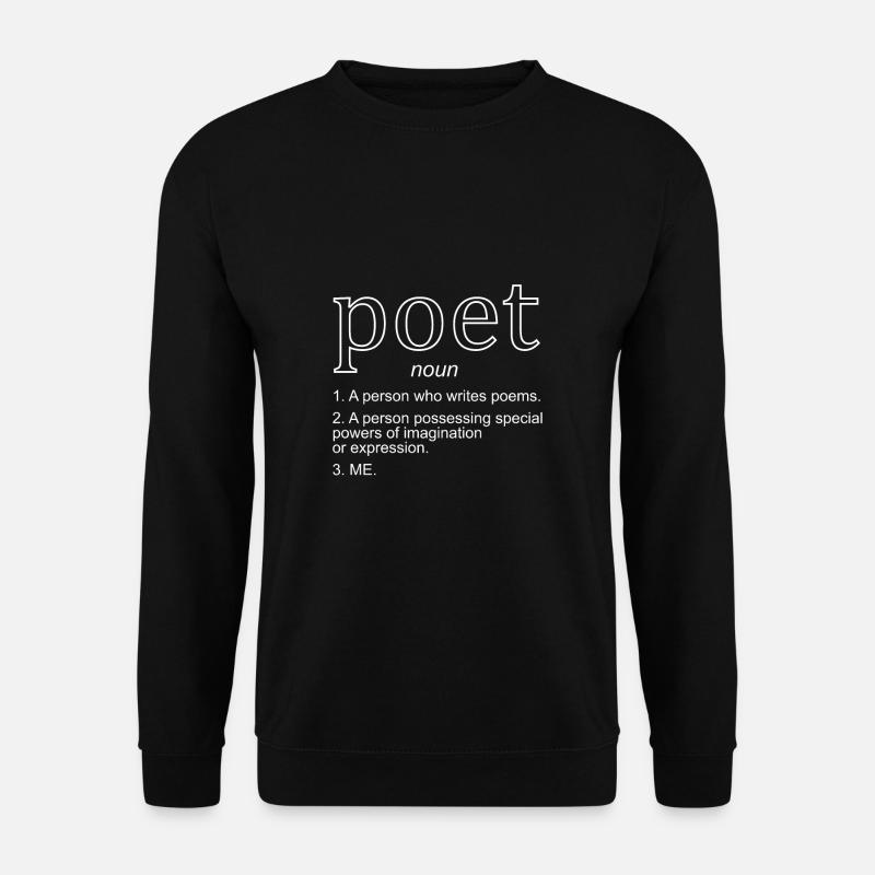 Poet Definition Geschenk Dichter - Unisex Pullover - Schwarz