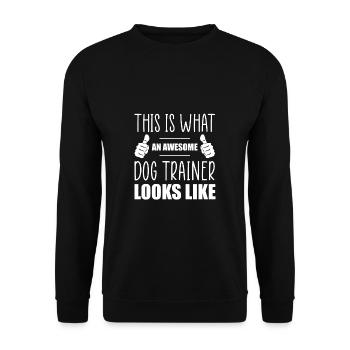 This Is What An Awesome Dog Trainer Looks Like - Unisex Sweatshirt - black - Front - Alina (178cm) & Michal (187cm)