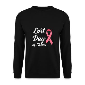 Last Day Of Chemo Krebs World Cancer Day - Unisex Sweatshirt - black - Front - Alina (178cm) & Michal (187cm)