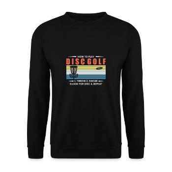 Comment jouer au Disc Golf ... Cadeau - Sweat-shirt Unisexe - noir - Devant - Alina (178cm) & Michal (187cm)