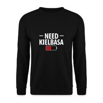 Besoin Kielbasa Cadeau Pologne Pôle - Sweat-shirt Unisexe - noir - Devant - Alina (178cm) & Michal (187cm)