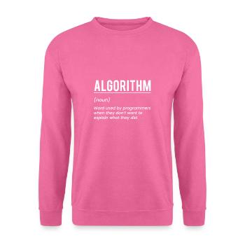 Algorithm Definition Algorithmus Geschenk - Unisex Pullover - Pink - Vorne