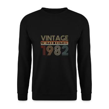 Vintage Limited Edition 1982 40th Birthday Shirt - Sweat-shirt Unisexe - noir - Devant - Alina (178cm) & Michal (187cm)