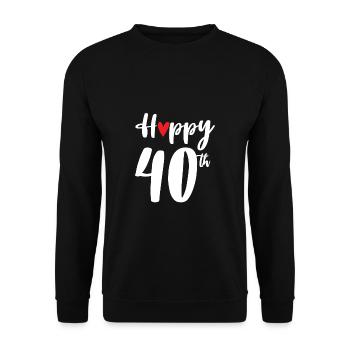 Joyeux cadeau de 40e anniversaire 40e anniversaire - Sweat-shirt Unisexe - noir - Devant - Alina (178cm) & Michal (187cm)
