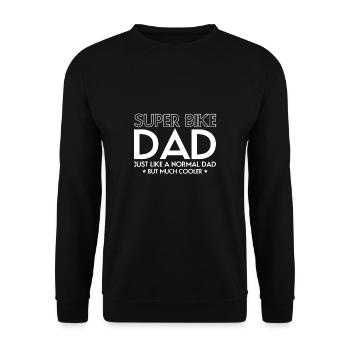 Super Bike Dad Gift Father Dad Father's Day - Unisex Sweatshirt - black - Front - Alina (178cm) & Michal (187cm)