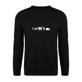 Animals Zoo Zoology Gift Animal Keeper - Unisex Sweatshirt - black - Front - Alina (178cm) & Michal (187cm)