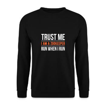 Croyez-moi, je suis un cadeau de gardien de zoo - Sweat-shirt Unisexe - noir - Devant - Alina (178cm) & Michal (187cm)