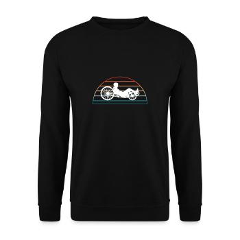 Liegerad Geschenk Shirt - Unisex Pullover - Schwarz - Vorne - Alina (178cm) & Michal (187cm)