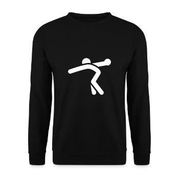Discus Thrower Shirt Gift - Unisex Sweatshirt - black - Front - Alina (178cm) & Michal (187cm)