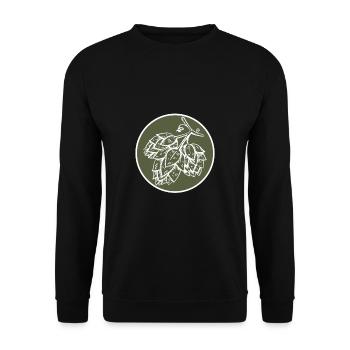 Bierbrauer Hopfen Shirt Gift - Unisex Sweatshirt - black - Front - Alina (178cm) & Michal (187cm)