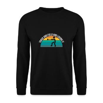 Track And Field Hammerwerfer Shirt Geschenk - Unisex Pullover - Schwarz - Vorne - Alina (178cm) & Michal (187cm)