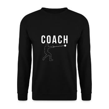 Hammerwurf Coach Trainer Shirt Geschenk - Unisex Pullover - Schwarz - Vorne - Alina (178cm) & Michal (187cm)