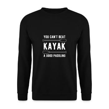 Vous ne pouvez pas battre Kayak Cadeau Kayak Chemise - Sweat-shirt Unisexe - noir - Devant - Alina (178cm) & Michal (187cm)