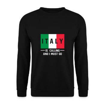 Italy Is Calling And I Must Go Italy Holiday - Unisex Sweatshirt - black - Front - Alina (178cm) & Michal (187cm)