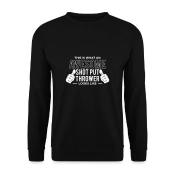 This Is What An Awesome Shot Put Thrower Looks - Unisex Sweatshirt - black - Front - Alina (178cm) & Michal (187cm)