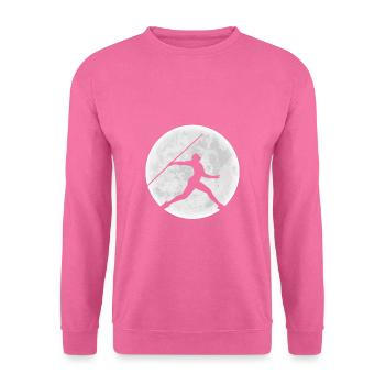 Moon Javelin Thrower Shirt Cadeau - Sweat-shirt Unisexe - rose - Devant