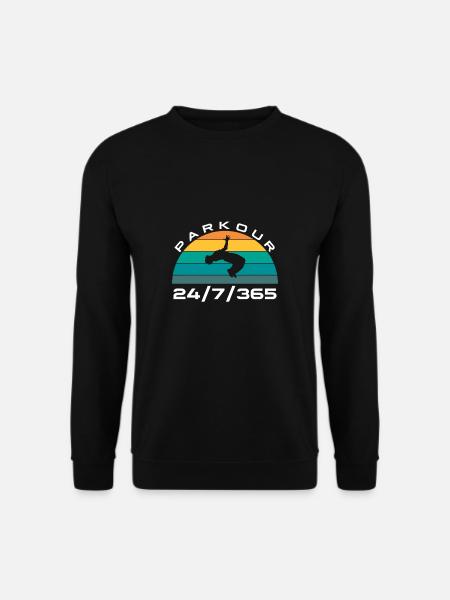 Parkour 24/7/365 Shirt Geschenk - Unisex Pullover - Schwarz