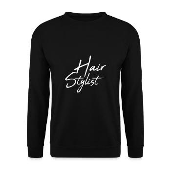 Coiffeur Cadeau Chemise de coiffeur - Sweat-shirt Unisexe - noir - Devant - Alina (178cm) & Michal (187cm)