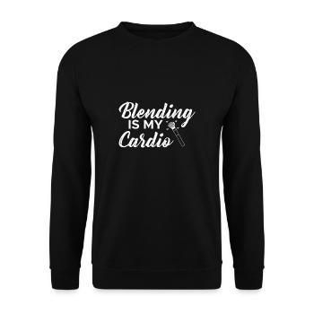Blending Is My Cardio Shirt Makeup Artist - Unisex Sweatshirt - black - Front - Alina (178cm) & Michal (187cm)