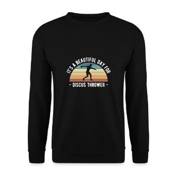C’est une belle journée pour le lanceur de disque - Sweat-shirt Unisexe - noir - Devant - Alina (178cm) & Michal (187cm)