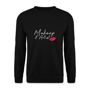 Makeup Artist Shirt Gift - Unisex Sweatshirt - black - Front - Alina (178cm) & Michal (187cm)