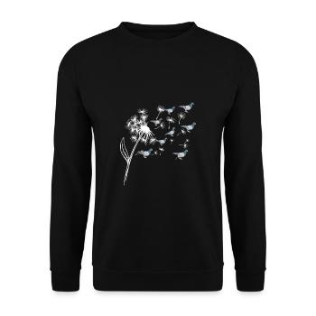 Pigeon Gift Pigeon Shirt - Unisex Sweatshirt - black - Front - Alina (178cm) & Michal (187cm)