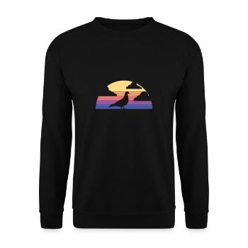 Vintage Retro Dove Shirt Gift - Unisex Sweatshirt - black - Front - Alina (178cm) & Michal (187cm)