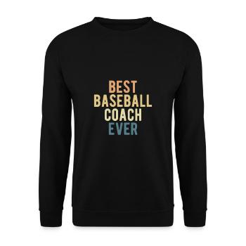 Meilleur entraîneur de baseball de tous les temps - Sweat-shirt Unisexe - noir - Devant - Alina (178cm) & Michal (187cm)