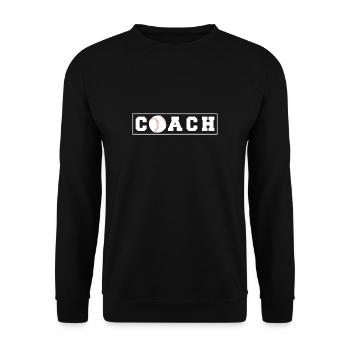 Cadeau de chemise d’entraîneur de baseball - Sweat-shirt Unisexe - noir - Devant - Alina (178cm) & Michal (187cm)