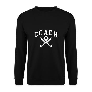 Cadeau de chemise d’entraîneur de baseball - Sweat-shirt Unisexe - noir - Devant - Alina (178cm) & Michal (187cm)