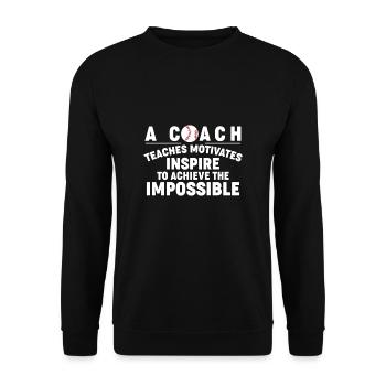 Un cadeau de chemise d’entraîneur de baseball disant - Sweat-shirt Unisexe - noir - Devant - Alina (178cm) & Michal (187cm)