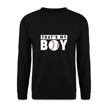 That ́s My Boy Baseball Shirt Gift - Unisex Sweatshirt - black - Front - Alina (178cm) & Michal (187cm)