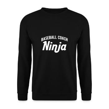Chemise Ninja de l’entraîneur de baseball - Sweat-shirt Unisexe - noir - Devant - Alina (178cm) & Michal (187cm)