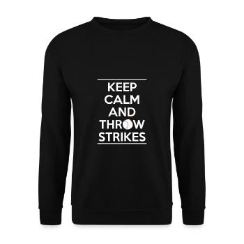 Restez calme et lancez des frappes Chemise baseball - Sweat-shirt Unisexe - noir - Devant - Alina (178cm) & Michal (187cm)
