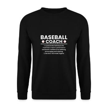 Définition de l’entraîneur de baseball Cadeau de chemise - Sweat-shirt Unisexe - noir - Devant - Alina (178cm) & Michal (187cm)
